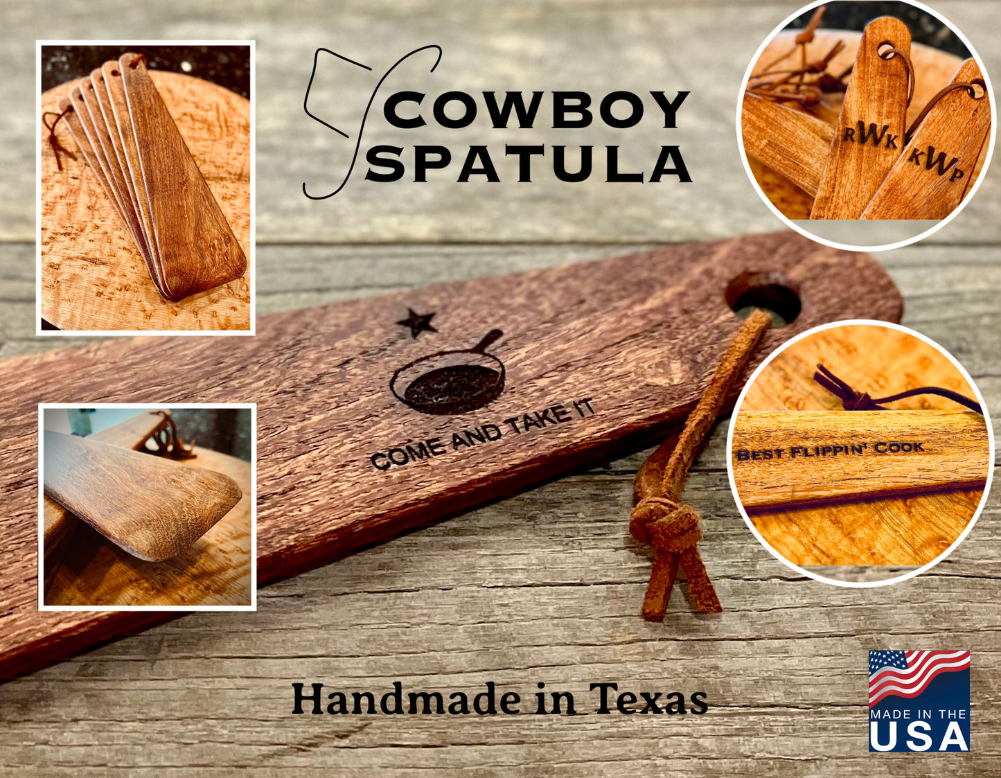 Cowboy Spatula ® - Original Custom Line of Text