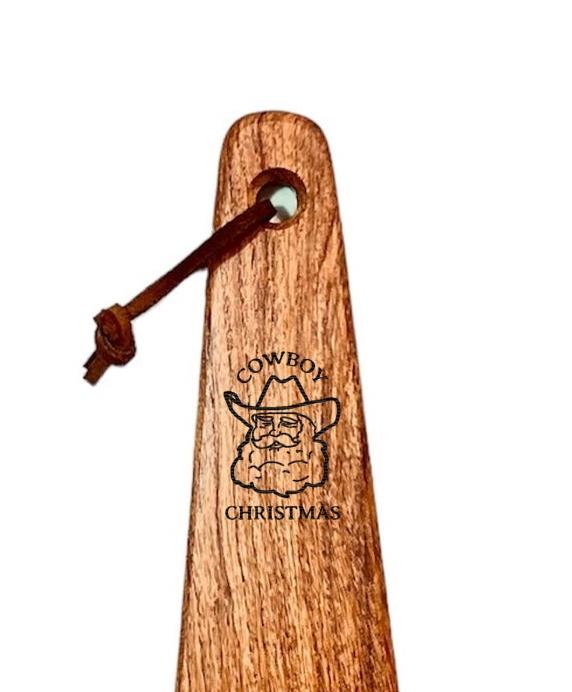 Cowboy Spatula ® - Original Christmas Edition! Mesquite Wood.