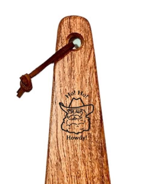 Cowboy Spatula ® - Original Christmas Edition! Mesquite Wood.