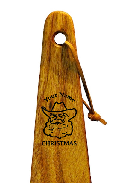 Cowboy Spatula ® - Original Christmas Edition! Mesquite Wood.
