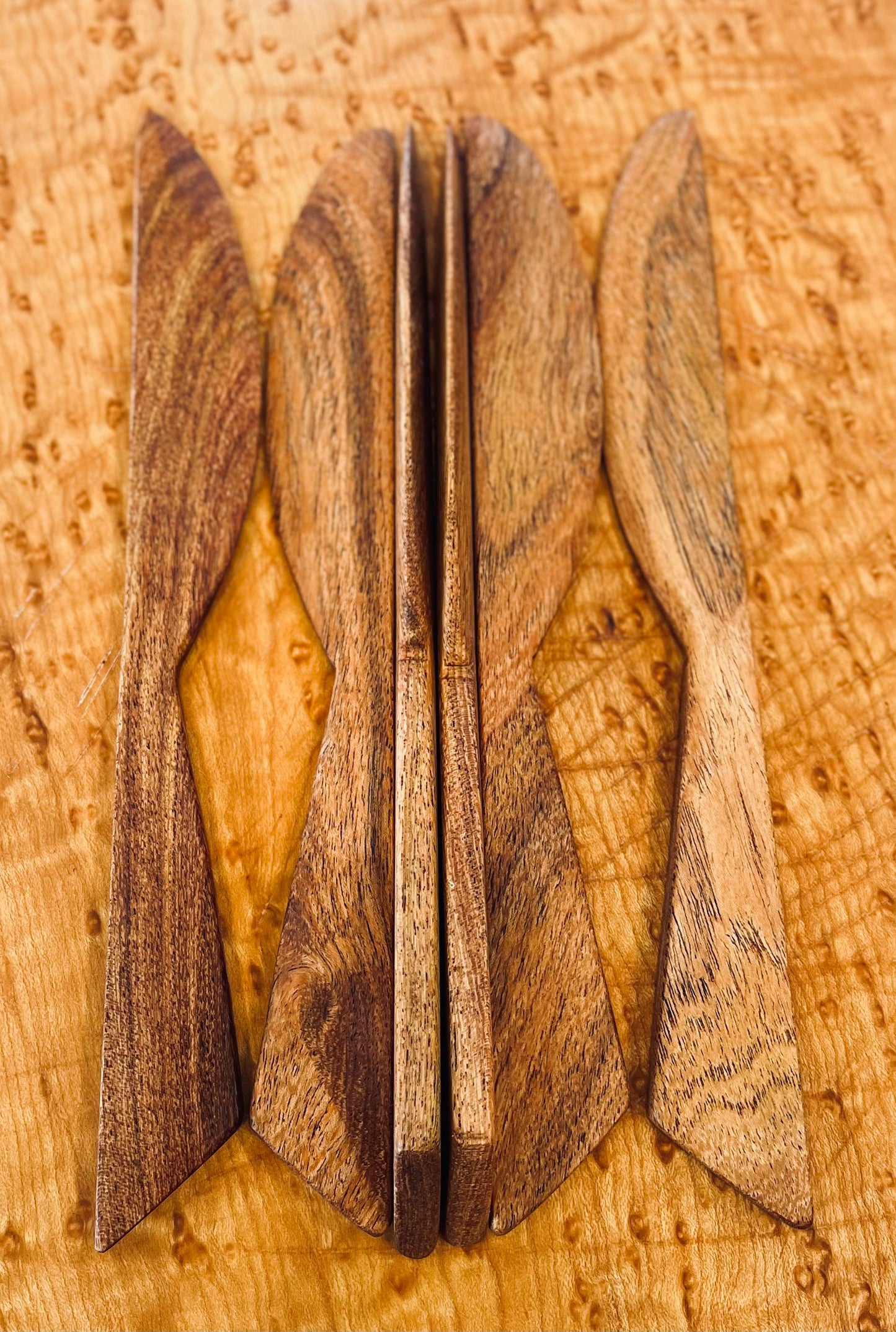 Handmade Mesquite Wood Butter Knife Jam Cheese Spreader Unique Gift Wooden Knife Sandwich Condiment Spreader Made in USA (Texas)