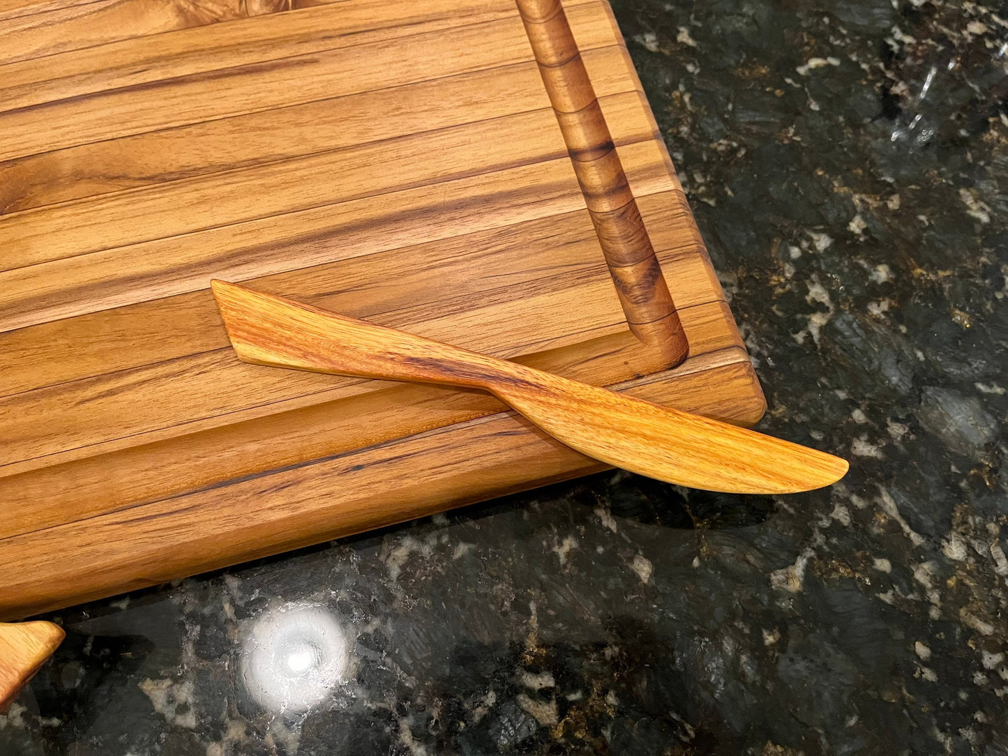 Handmade Mesquite Wood Butter Knife Jam Cheese Spreader Unique Gift Wooden Knife Sandwich Condiment Spreader Made in USA (Texas)