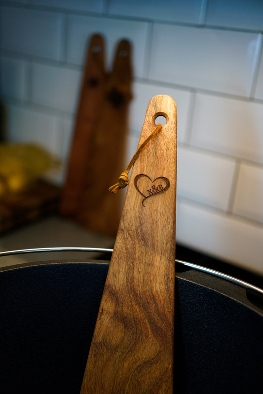 Cowboy Spatula ® Original With Heart and Initials.