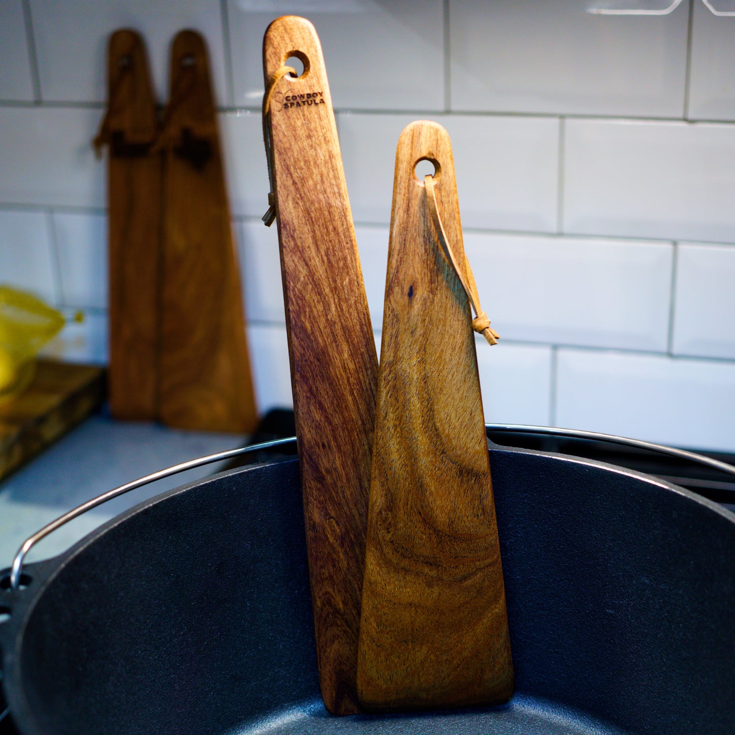 Cowboy Spatula ® - Original   Christmas Edition!    Mesquite Wood.