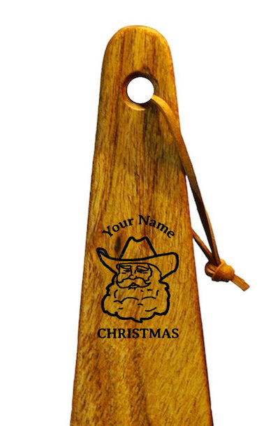 Cowboy Spatula ® - Original   Christmas Edition!    Mesquite Wood.